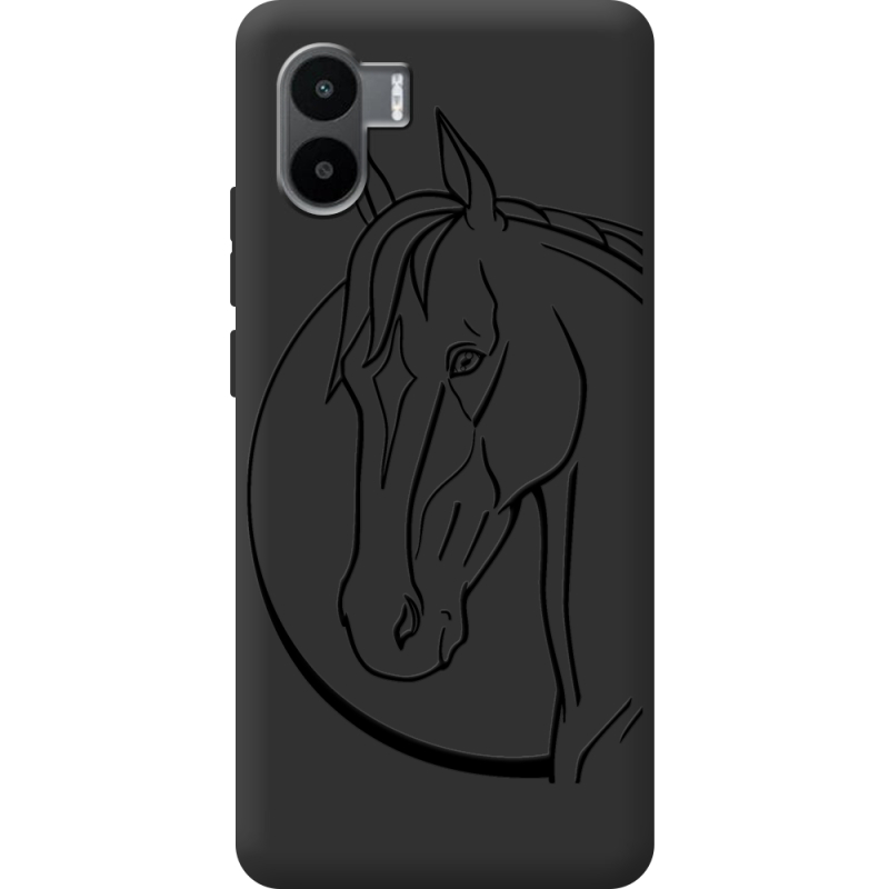 Черный чехол BoxFace Xiaomi Redmi A2 Horse