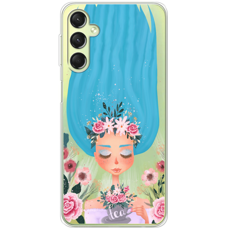 Прозрачный чехол BoxFace Samsung Galaxy A24 (A245) Blue Hair