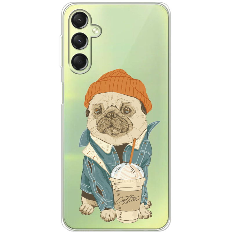 Прозрачный чехол BoxFace Samsung Galaxy A24 (A245) Dog Coffeeman