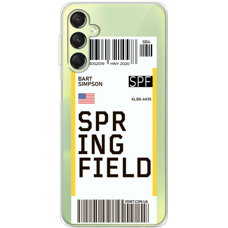 Прозрачный чехол BoxFace Samsung Galaxy A24 (A245) Ticket Springfield