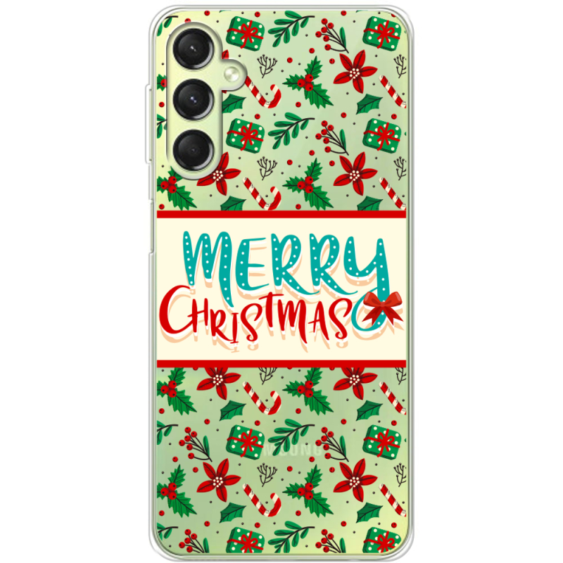 Прозрачный чехол BoxFace Samsung Galaxy A24 (A245) Vintage Christmas Pattern