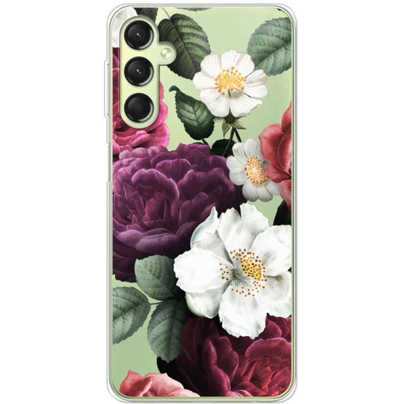 Прозрачный чехол BoxFace Samsung Galaxy A24 (A245) Floral Dark Dreams