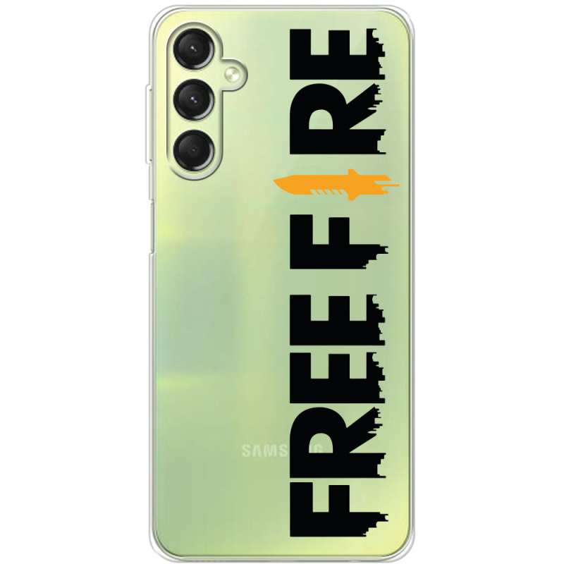 Прозрачный чехол BoxFace Samsung Galaxy A24 (A245) Free Fire Black Logo