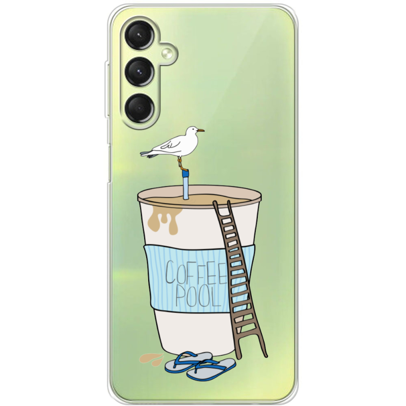 Прозрачный чехол BoxFace Samsung Galaxy A24 (A245) Segull in Cofee Pool