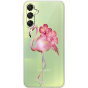 Прозрачный чехол BoxFace Samsung Galaxy A24 (A245) Floral Flamingo