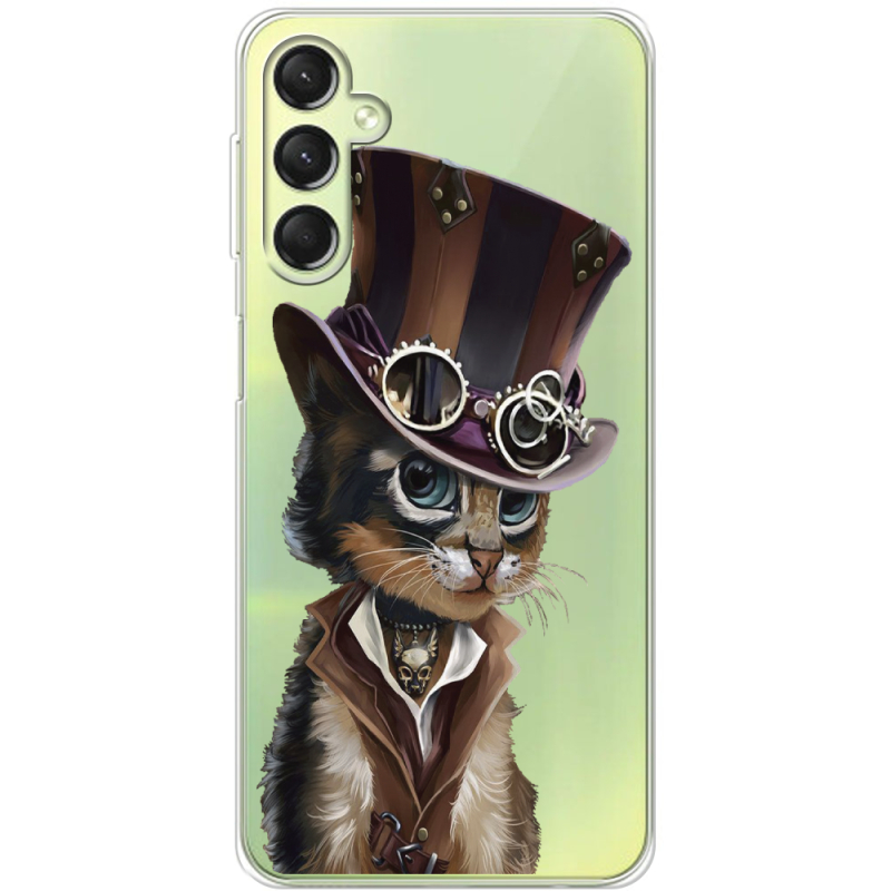 Прозрачный чехол BoxFace Samsung Galaxy A24 (A245) Steampunk Cat