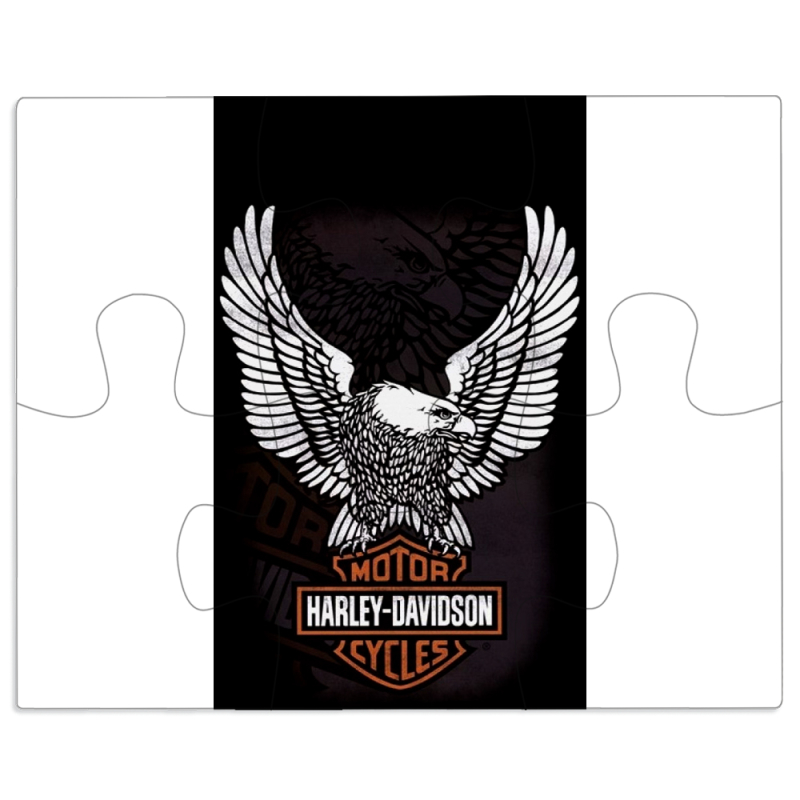 Магнитные фотопазлы 100 на 80 Harley Davidson and eagle