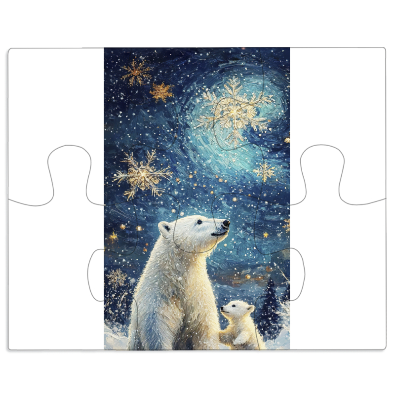 Магнитные фотопазлы 100 на 80 Північні ведмеді