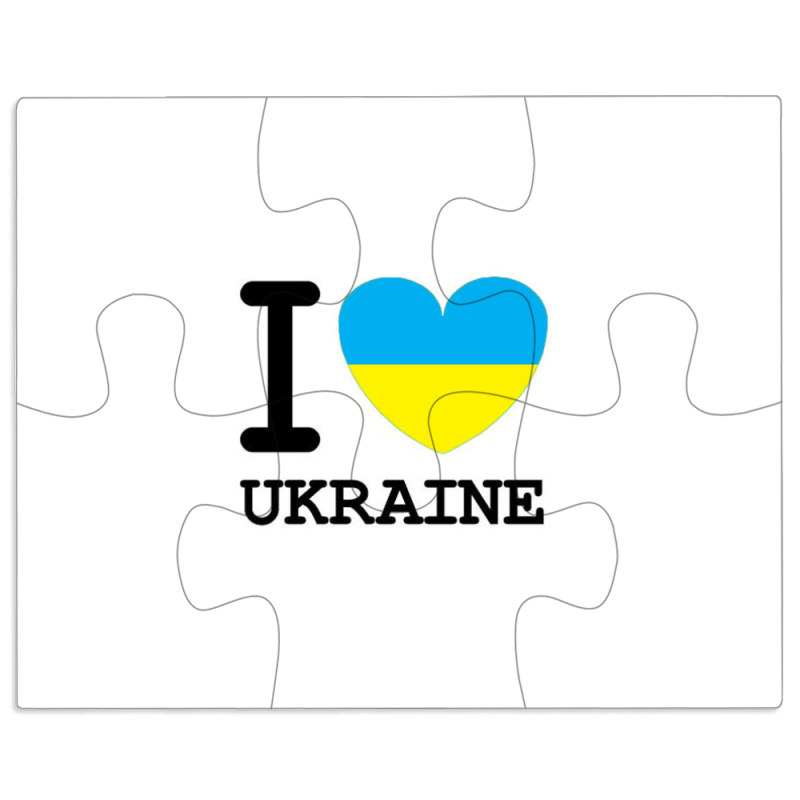 Магнитные фотопазлы 100 на 80 I love Ukraine