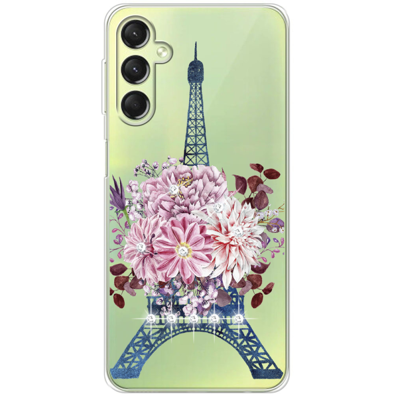 Чехол со стразами Samsung Galaxy A24 (A245) Eiffel Tower