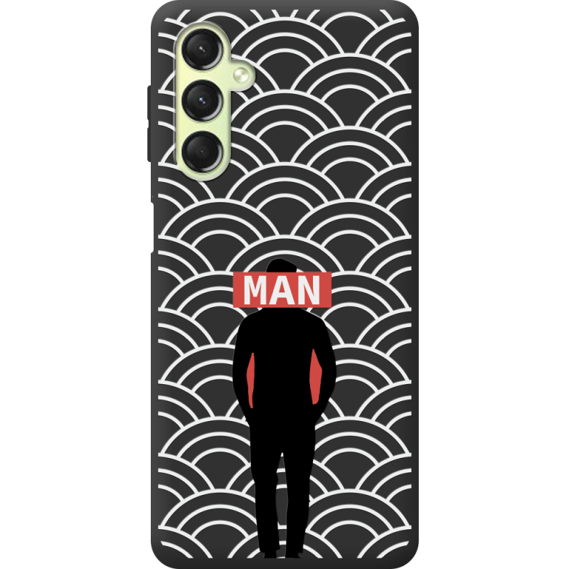 Черный чехол BoxFace Samsung Galaxy A24 (A245) Man Pattern