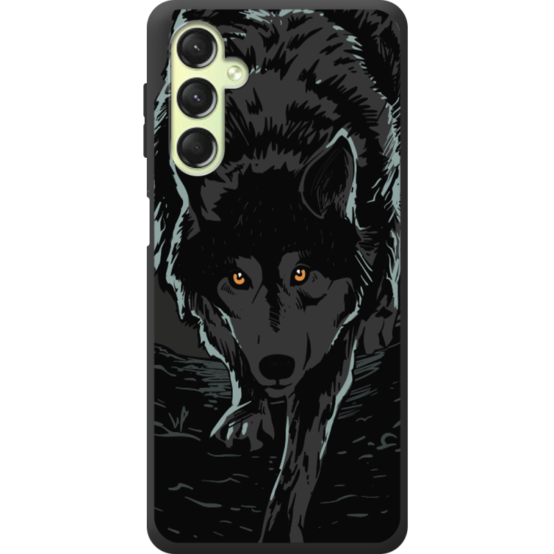 Черный чехол BoxFace Samsung Galaxy A24 (A245) Wolf