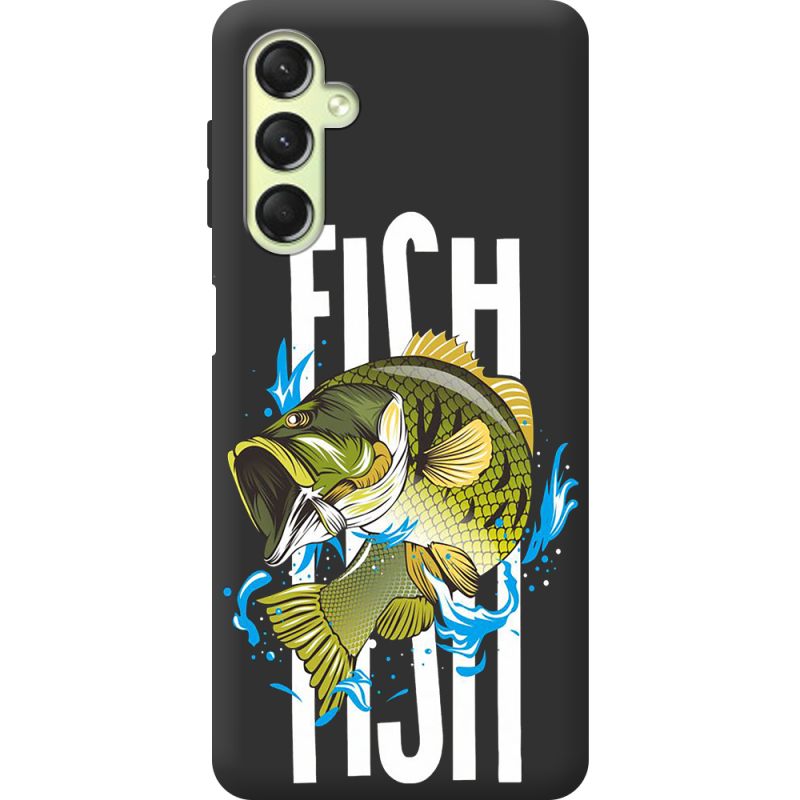 Черный чехол BoxFace Samsung Galaxy A24 (A245) Fish