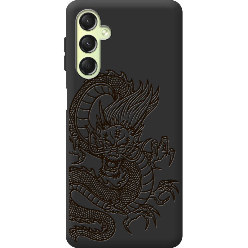 Черный чехол BoxFace Samsung Galaxy A24 (A245) Chinese Dragon