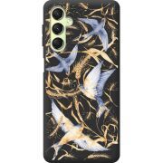 Черный чехол BoxFace Samsung Galaxy A24 (A245) Ластівки