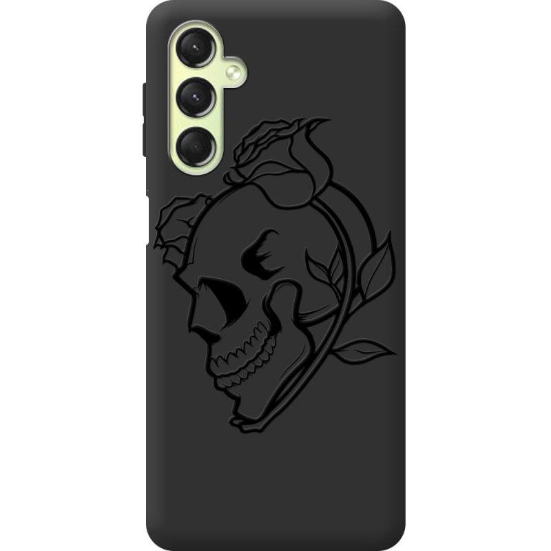 Черный чехол BoxFace Samsung Galaxy A24 (A245) Skull and Roses