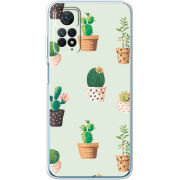 Чехол BoxFace Xiaomi Redmi Note 11E Pro L-green Cacti