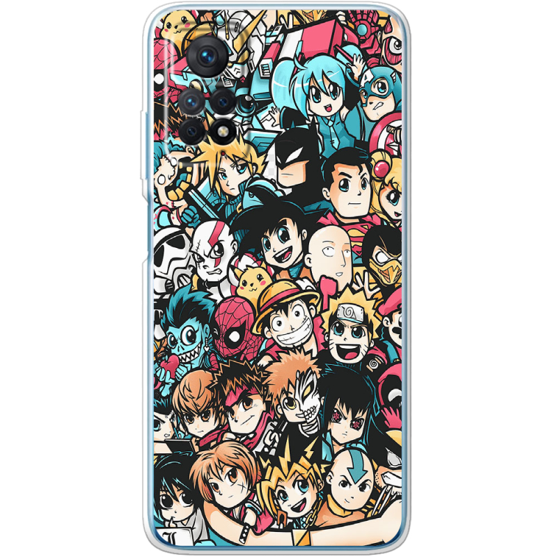 Чехол BoxFace Xiaomi Redmi Note 11E Pro Anime Stickers