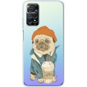 Прозрачный чехол BoxFace Xiaomi Redmi Note 11E Pro Dog Coffeeman