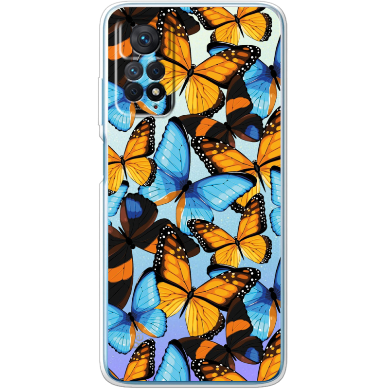 Прозрачный чехол BoxFace Xiaomi Redmi Note 11E Pro Butterfly Morpho