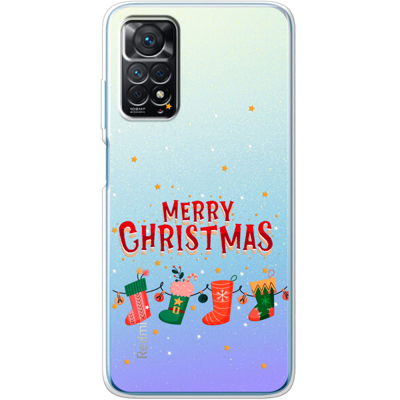 Прозрачный чехол BoxFace Xiaomi Redmi Note 11E Pro Merry Christmas