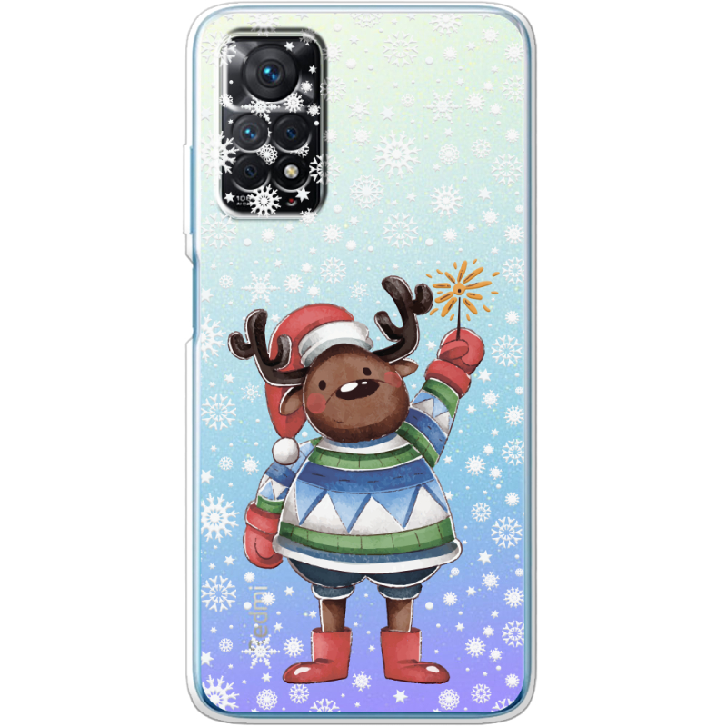 Прозрачный чехол BoxFace Xiaomi Redmi Note 11E Pro Christmas Deer with Snow