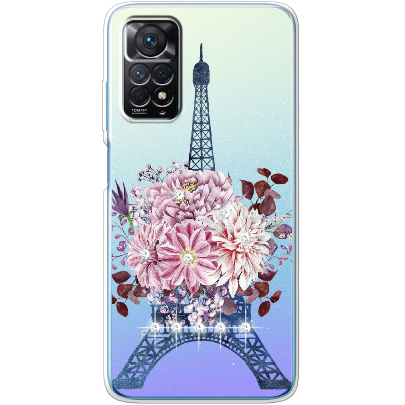 Чехол со стразами BoxFace Xiaomi Redmi Note 11E Pro Eiffel Tower