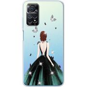 Чехол со стразами BoxFace Xiaomi Redmi Note 11E Pro Girl in the green dress