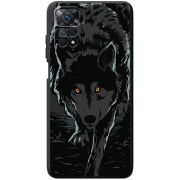 Черный чехол BoxFace Xiaomi Redmi Note 11E Pro Wolf