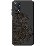 Черный чехол BoxFace Xiaomi Redmi Note 11E Pro Chinese Dragon