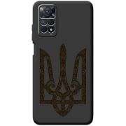 Черный чехол BoxFace Xiaomi Redmi Note 11E Pro Ukrainian Trident