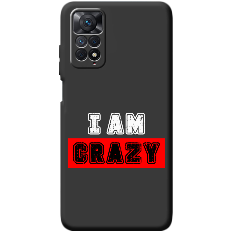 Черный чехол BoxFace Xiaomi Redmi Note 11E Pro I'm Crazy