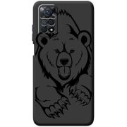 Черный чехол BoxFace Xiaomi Redmi Note 11E Pro Grizzly Bear