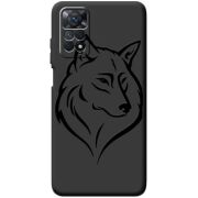 Черный чехол BoxFace Xiaomi Redmi Note 11E Pro Wolf