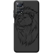 Черный чехол BoxFace Xiaomi Redmi Note 11E Pro Lion