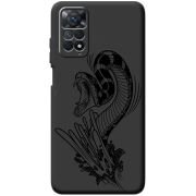 Черный чехол BoxFace Xiaomi Redmi Note 11E Pro Snake