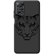 Черный чехол BoxFace Xiaomi Redmi Note 11E Pro Tiger