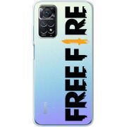 Прозрачный чехол BoxFace Xiaomi Redmi Note 12 Pro 4G Free Fire Black Logo