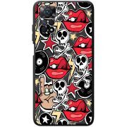 Черный чехол BoxFace Xiaomi Redmi Note 12 Pro 4G Rock Graffiti