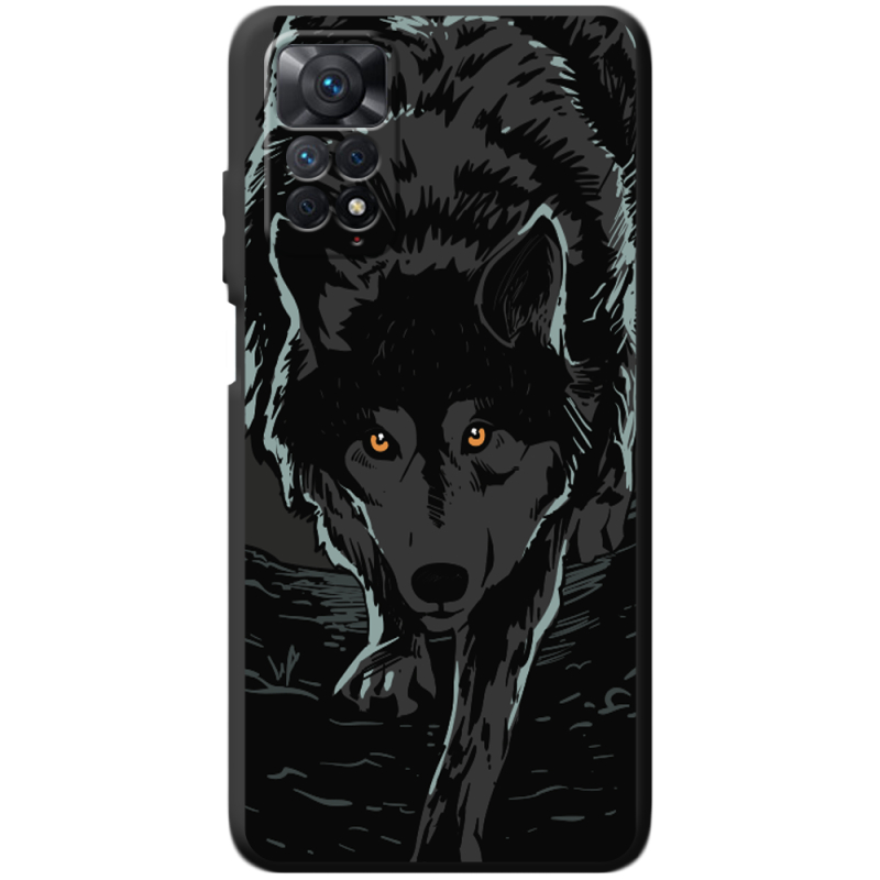 Черный чехол BoxFace Xiaomi Redmi Note 12 Pro 4G Wolf