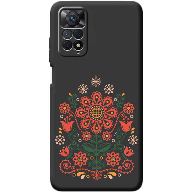 Черный чехол BoxFace Xiaomi Redmi Note 12 Pro 4G Ukrainian Ornament