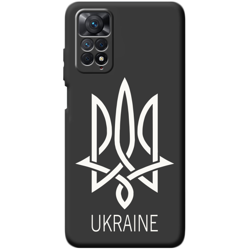 Черный чехол BoxFace Xiaomi Redmi Note 12 Pro 4G Тризуб монограмма ukraine