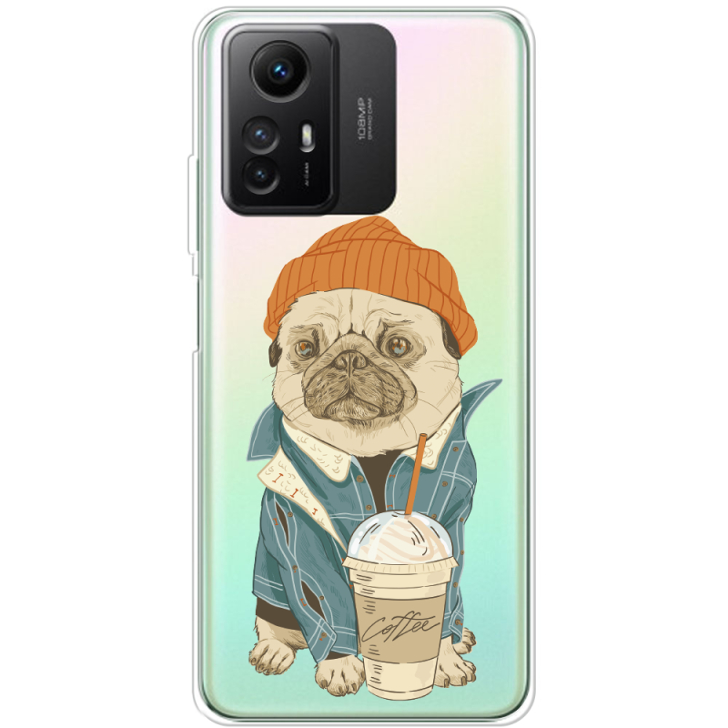 Прозрачный чехол BoxFace Xiaomi Redmi Note 12S Dog Coffeeman