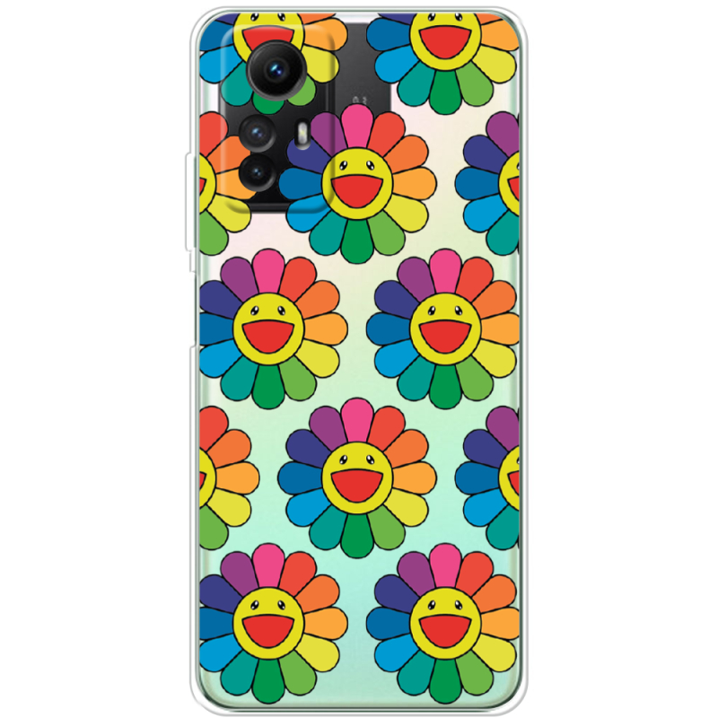 Прозрачный чехол BoxFace Xiaomi Redmi Note 12S Hippie Flowers