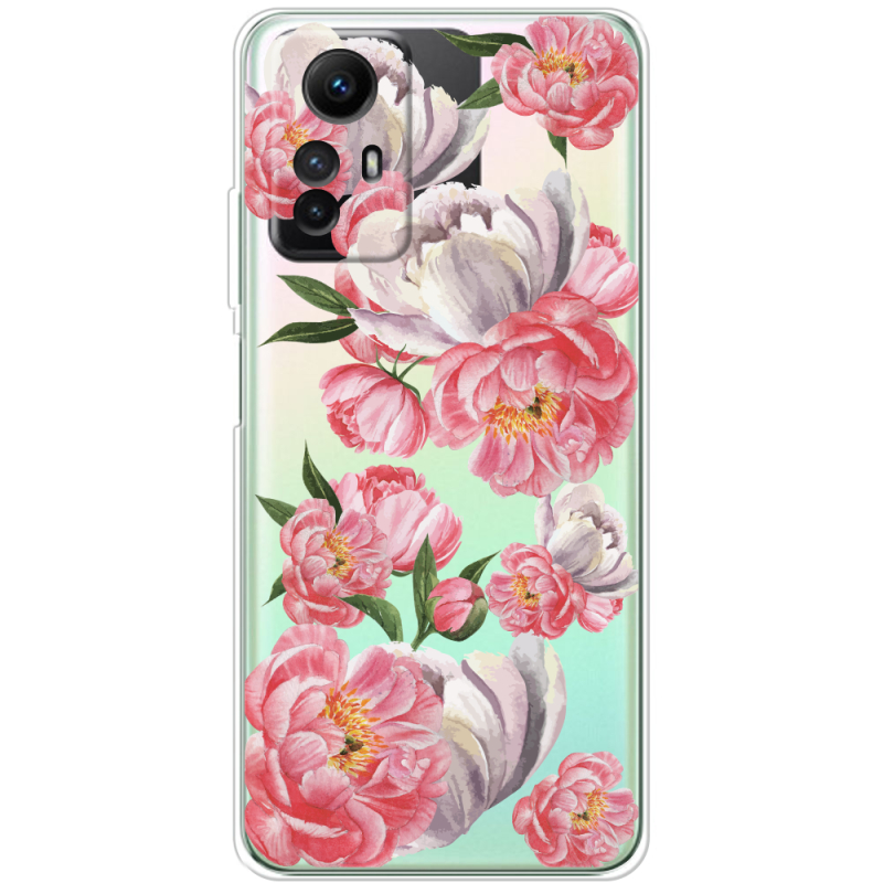 Прозрачный чехол BoxFace Xiaomi Redmi Note 12S Peony Watercolor Style