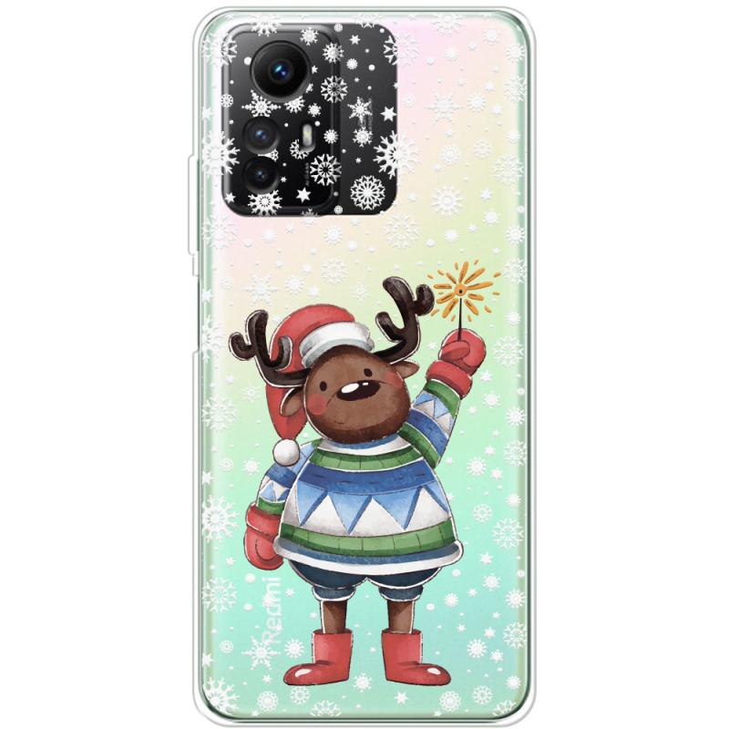 Прозрачный чехол BoxFace Xiaomi Redmi Note 12S Christmas Deer with Snow