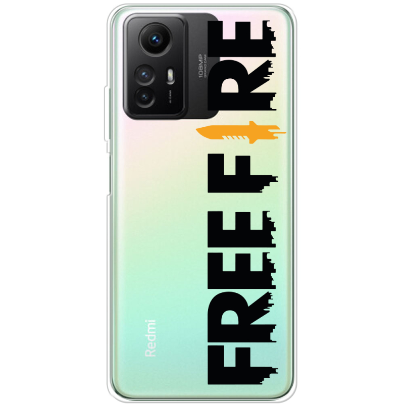 Прозрачный чехол BoxFace Xiaomi Redmi Note 12S Free Fire Black Logo