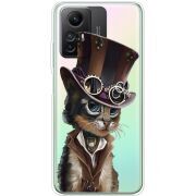 Прозрачный чехол BoxFace Xiaomi Redmi Note 12S Steampunk Cat