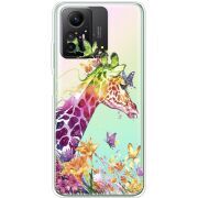 Прозрачный чехол BoxFace Xiaomi Redmi Note 12S Colorful Giraffe