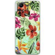 Прозрачный чехол BoxFace Xiaomi Redmi Note 12S Tropical Flowers